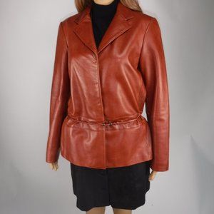 VINTAGE 70s VAKKO OF NEW YORK GENIUNE LEATHER BELTED JACKET